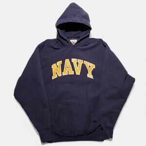 Steve & Barry’s NAVY Hoodie XL Blue Pullover Sweatshirt Vintage Y2K 100% Cotton